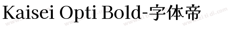 Kaisei Opti Bold字体转换
